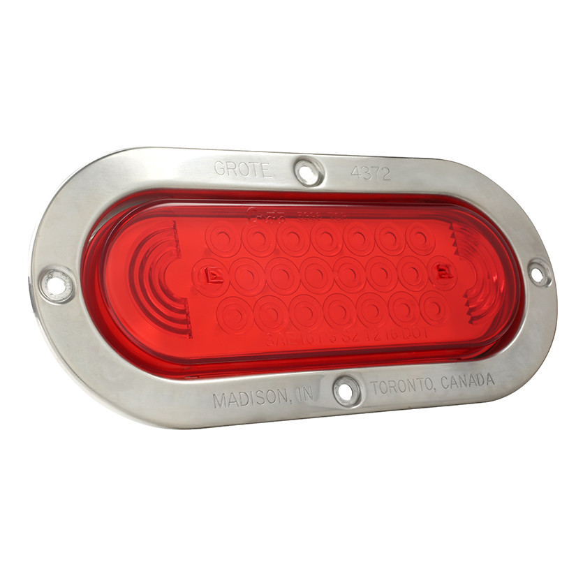 SuperNova® Theft Resistant Oval LED Stop/Tail/Turn Lamp w/Male Pin - Red  53972