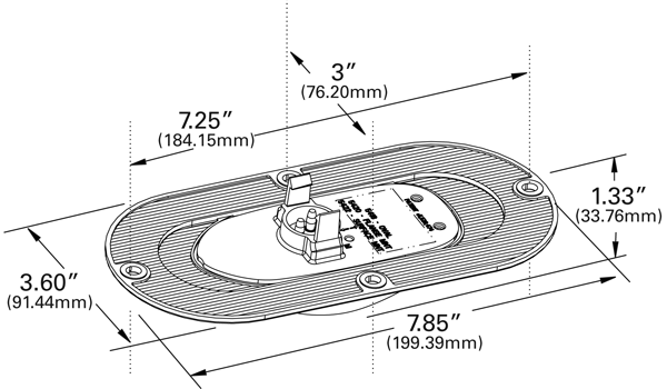 SuperNova® Oval LED Side Turn Marker Lamp Integrated Flange Mount w/Male Pin - Amber  54203