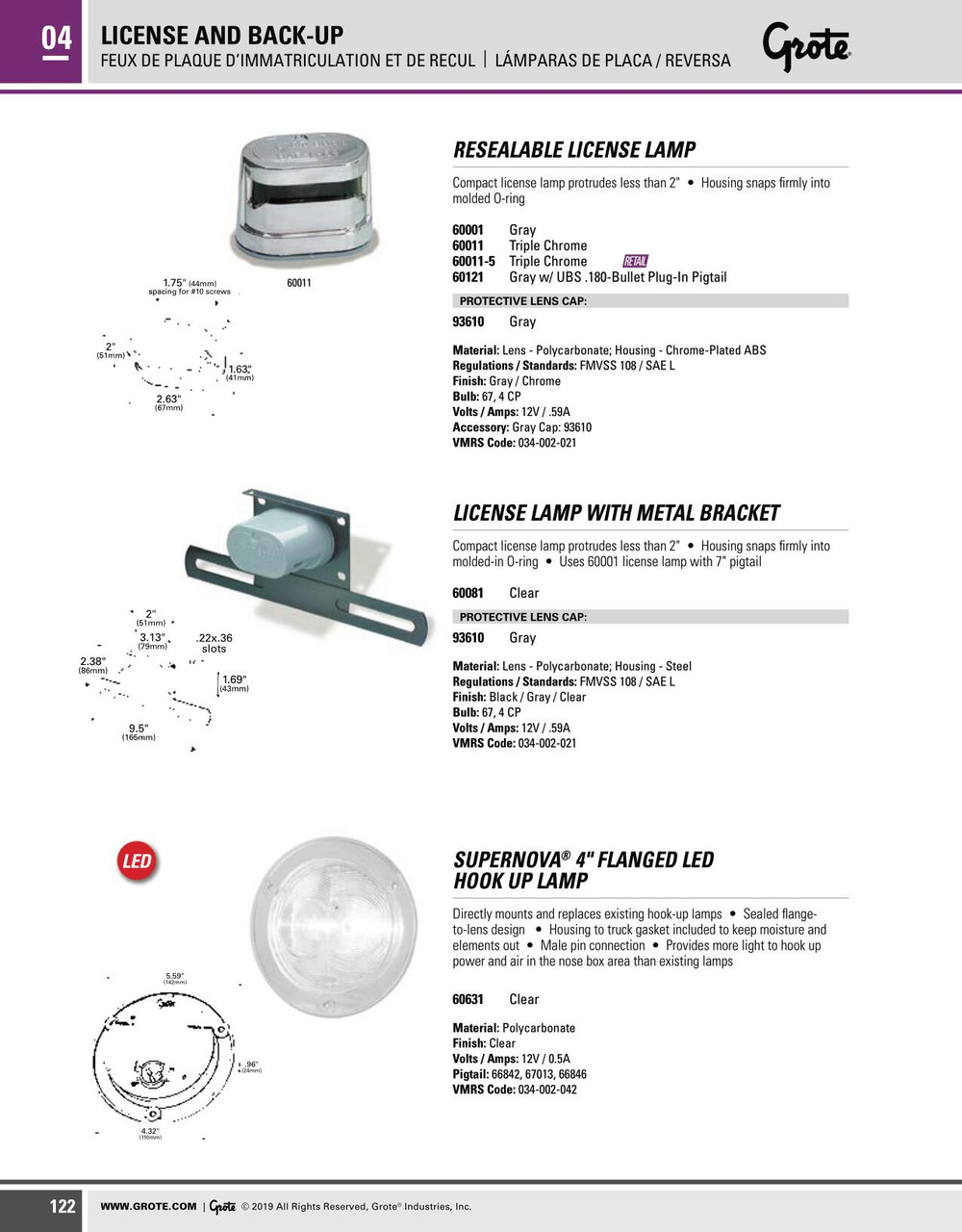 Resealable License Lamp - Clear  60001