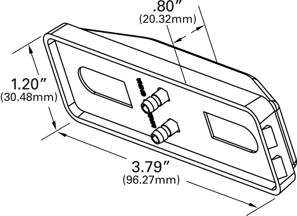 Rectangular Utility Lamp Incandescent - Clear  60301
