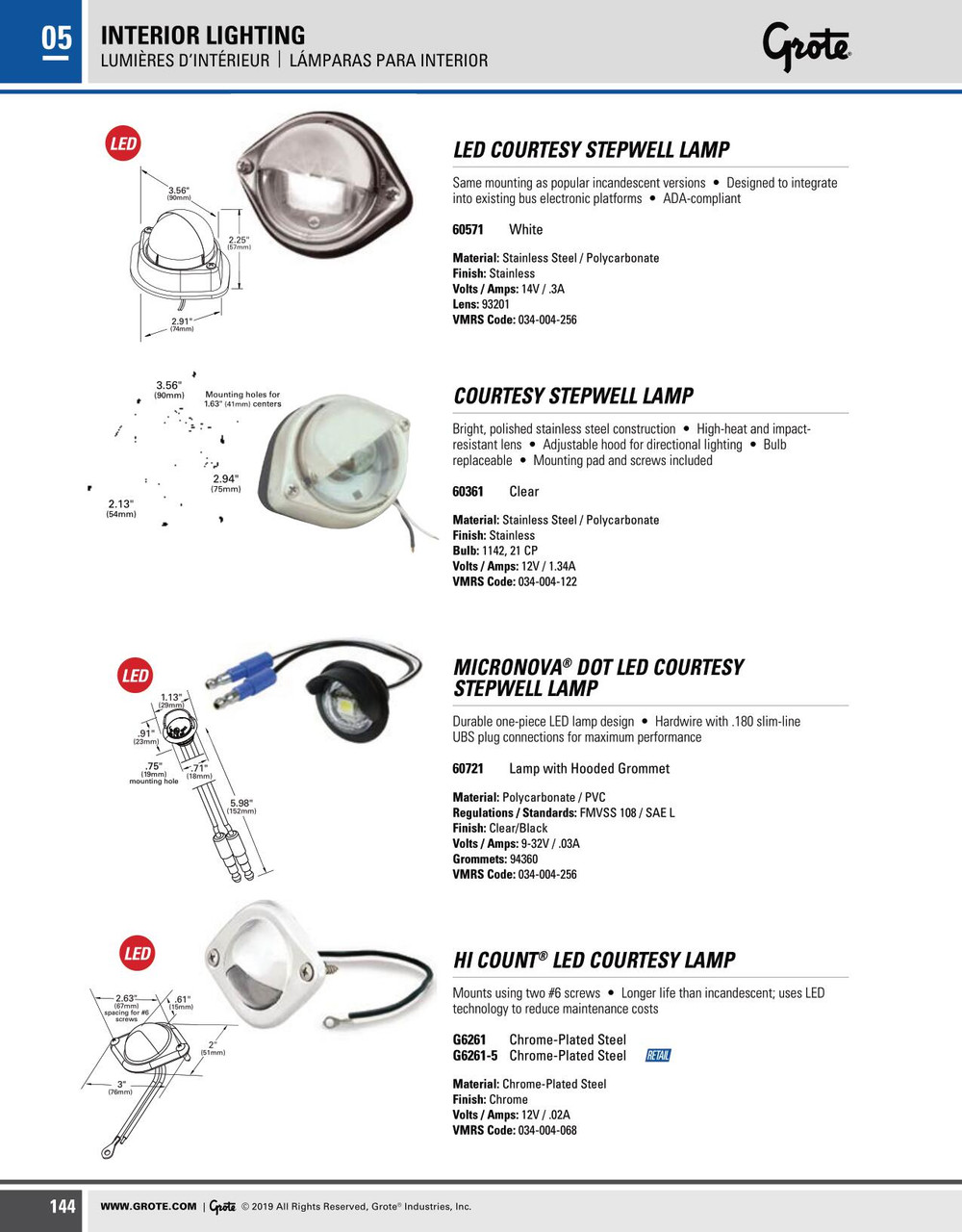 LED Courtesy Stepwell Lamp - Clear  60571
