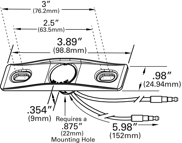 MicroNova® Multi-Volt DOT LED License Lamp w/Adaptor Bracket - Clear  60661