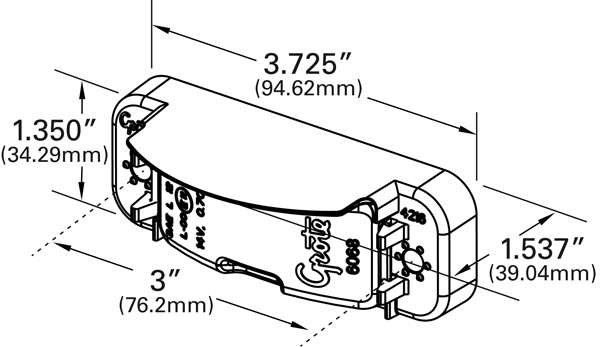 MicroNova® Multi-Volt LED License Lamp Horizontal Mount - Clear  60691