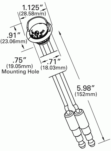 MicroNova® Multi-Volt DOT LED License Lamp w/Hooded Grommet - Clear  60721