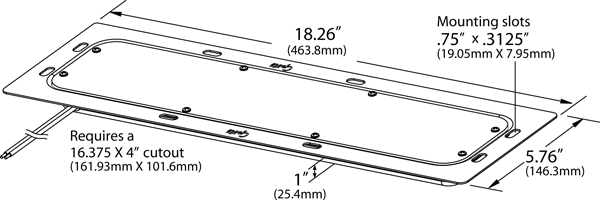 18" LEDLamp® 10 Diode Recessed Mount Dome Lamp - Clear  61261
