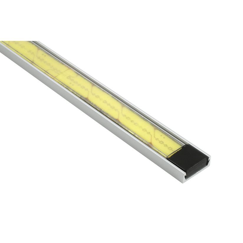 18.89" LED Lamp Strips Mounted w/Extruded - Aluminum Angle Rails - Clear  61T20