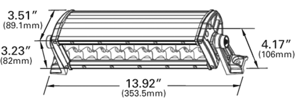 10" LED Off-Road Lamp Bar 12/24V - Clear  64J11