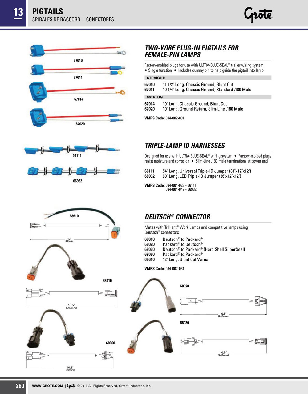 54" Triple-Lamp ID Harness  66111