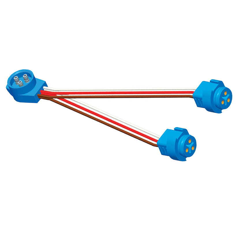 9" Two Lamp Y-Adapter Straight Plug Pigtail  66813