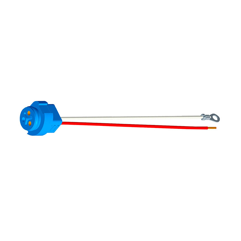 11" Single Function Two-Wire Female Pin Pigtail w/Blunt Cut Wire & Ring Terminal Wire  67013