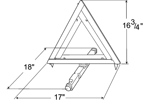 Premium Triangle Warning Kit - Red  71422