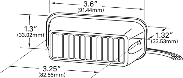 LED Directional Warning Lamp - Clear  77461