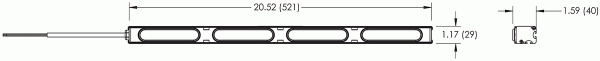 LED Traffic Sticks 20" 4 Module - Amber  78370