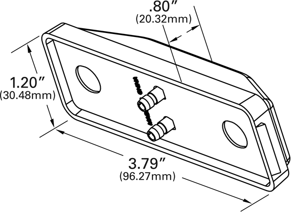 Rectangular Clearance/Marker Lamp ABS - Amber  78393
