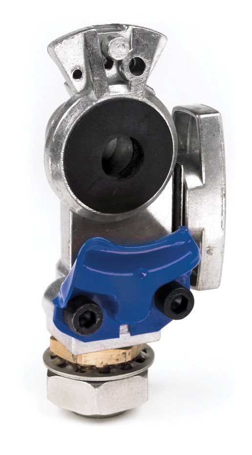 3/8" Female NPT Knob Style - Bulkhead Gladhand - Blue  81-0001-SBB