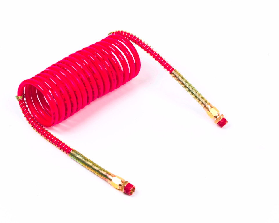 1/2" x 15' Red Recoil Air Hose w/Male NPT Fittings  81-0015-R