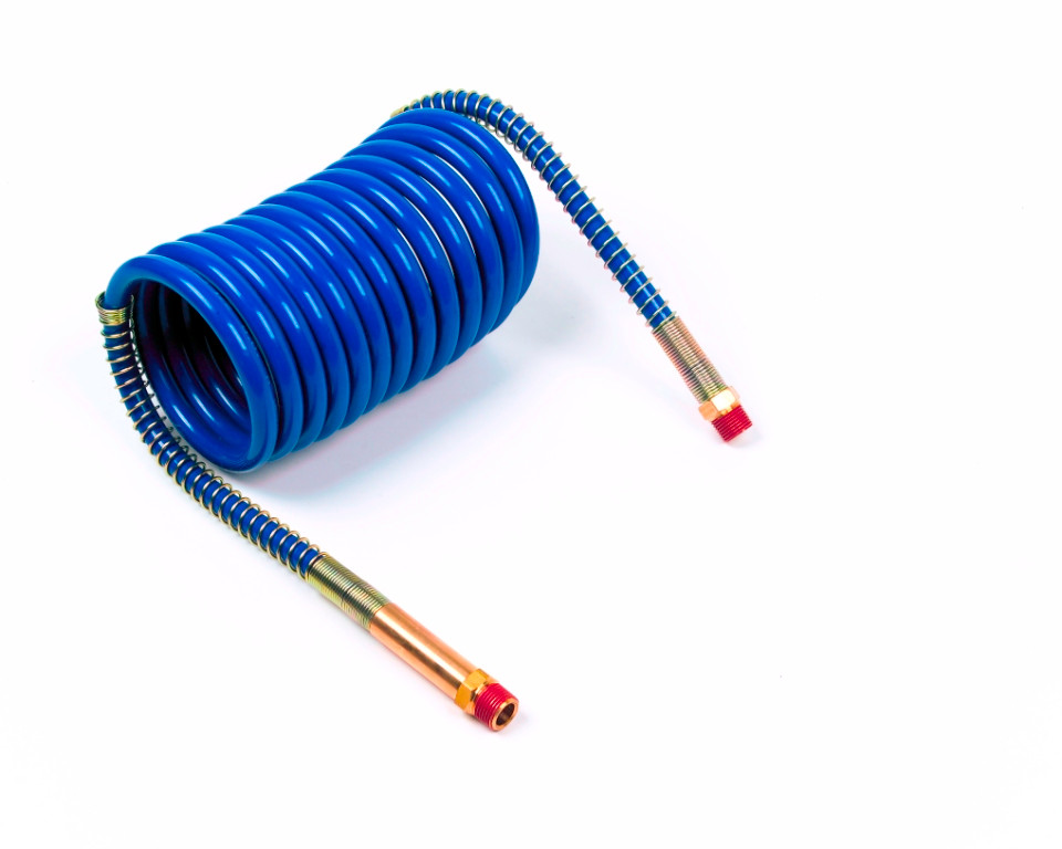 1/2" x 20' Blue Low Temp Recoil Air Hose w/Male NPT Fittings  81-0020-BC