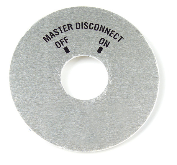 Master Battery Disconnect Switch Faceplate  82-2157