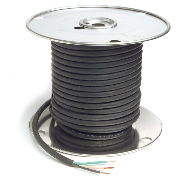 16 AWG Portable Extension Cable - Type SJOW @ 100' - Black/Green/White  82-5907