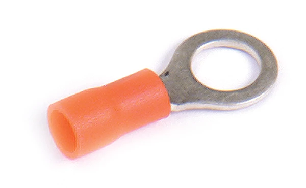 22 - 16 AWG Vinyl Ring Terminals 1/4" @ 100 Pack - Red  83-2105