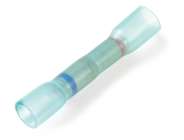 22 - 14 AWG Heat Shrinkable Step Down Butt Connectors @ 100 Pack - Blue  83-2624