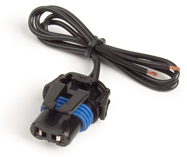 18 AWG 2-Wire GM High Beam HeadLamp Pigtail @ 12" - Black  84-1037
