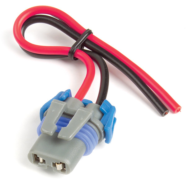 16 AWG 2-Wire GM Low Beam HeadLamp Pigtail @ 12" - Black/Red  84-1038
