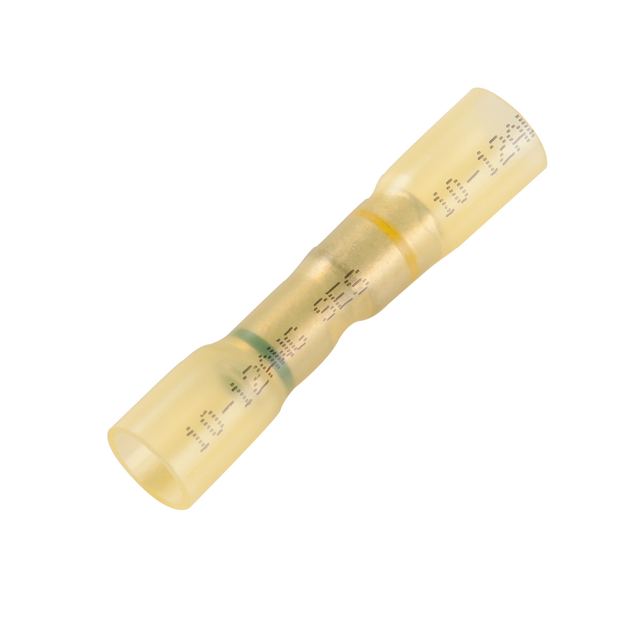 16 - 10 AWG Heat Shrinkable Step Down Butt Connectors @ 15 Pack - Yellow  84-2625