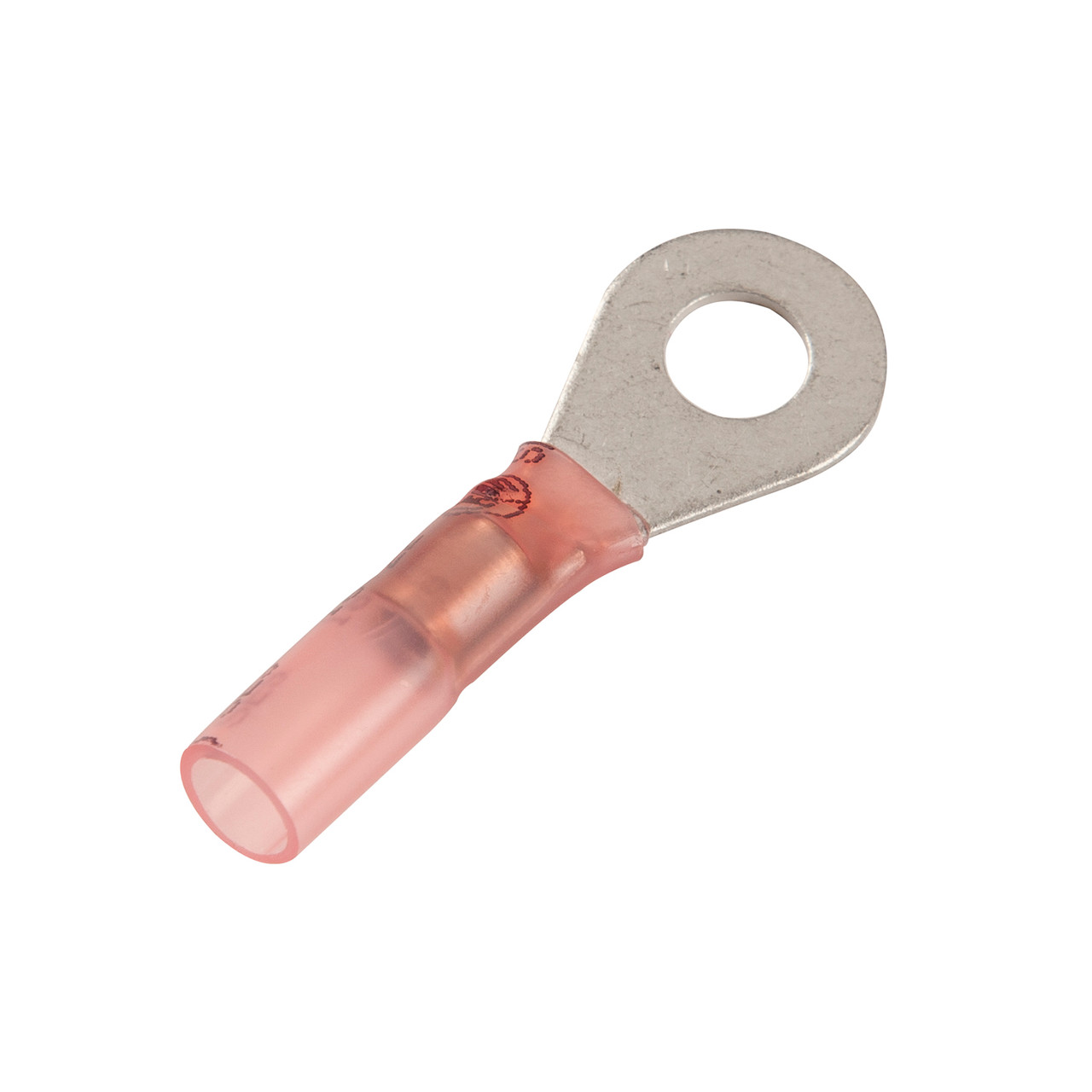 20 - 18 AWG Heat Shrink & Solder Ring Terminals 1/4" @ 25 Pack - Red  84-2805
