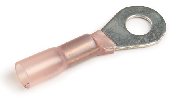 20 - 18 AWG Heat Shrink & Solder Ring Terminals 3/8" @ 25 Pack - Red  84-2807