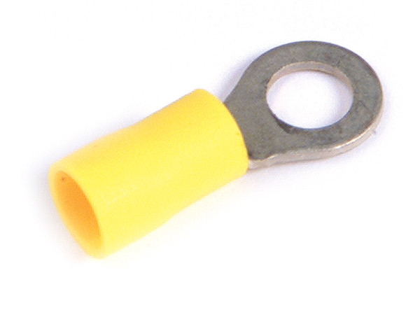 4 AWG Vinyl Ring Terminals 5/16" @ 25 Pack - Yellow  84-2911