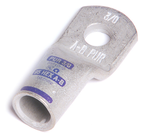 1 - 2 AWG MagnaLug® Starter/Ground Copper Lugs 1/2" @ 5 Pack - Pink  84-9198