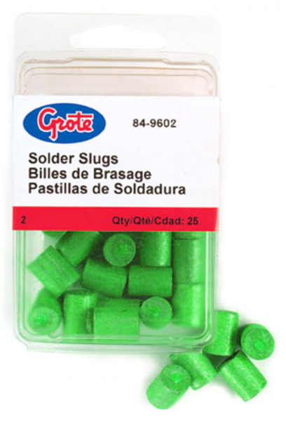 2 AWG Solder Slugs @ 25 Pack - Green  84-9602