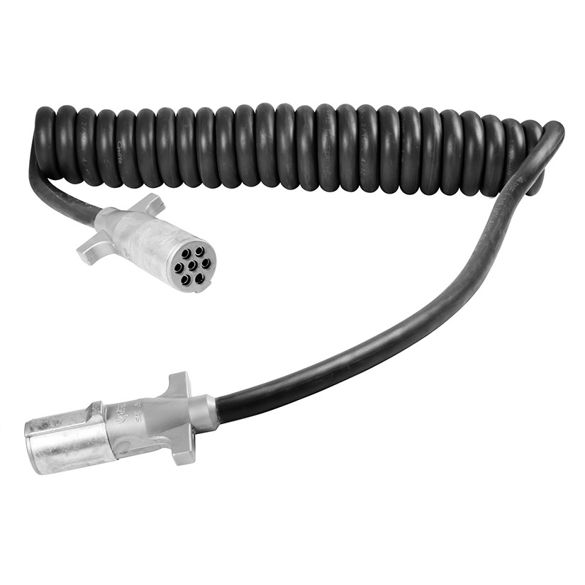 UltraLink® Power Cords 15' w/72" & 12" Lead Coiled HD - Black  87180