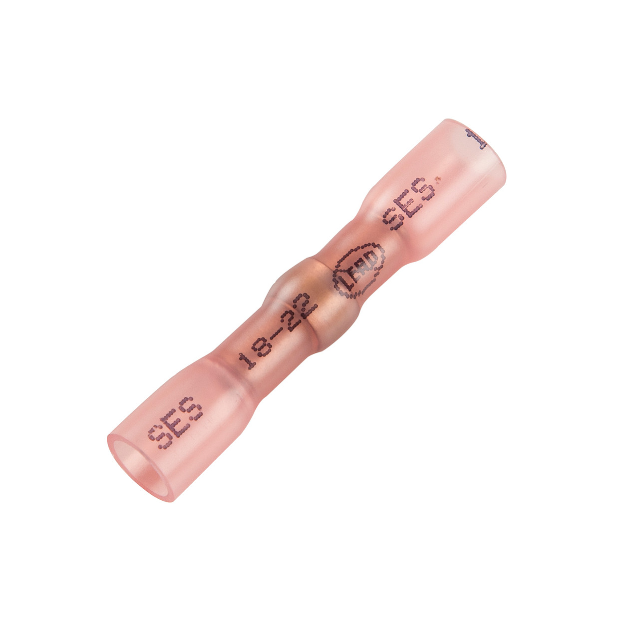 22 - 18 AWG Crimp Solder & Seal Butt Connectors @ 1000 Pack - Red  88-2929