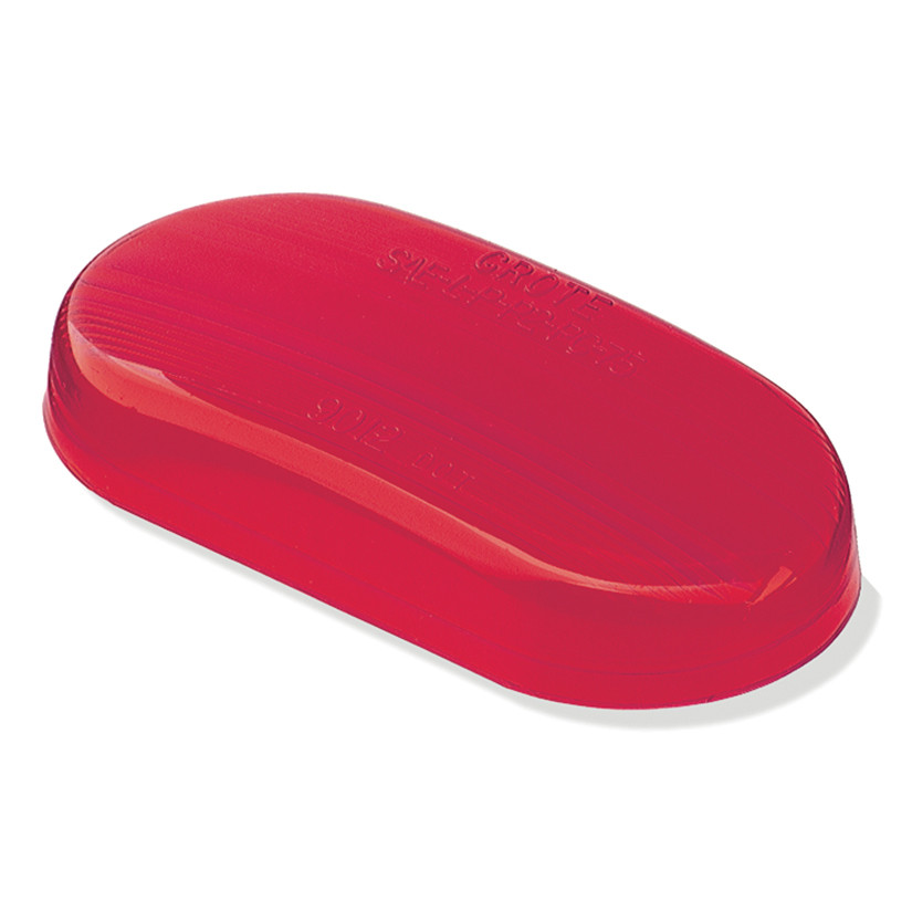Clearance/Marker Single-Bulb Oval Replacement Lens - Red  90122