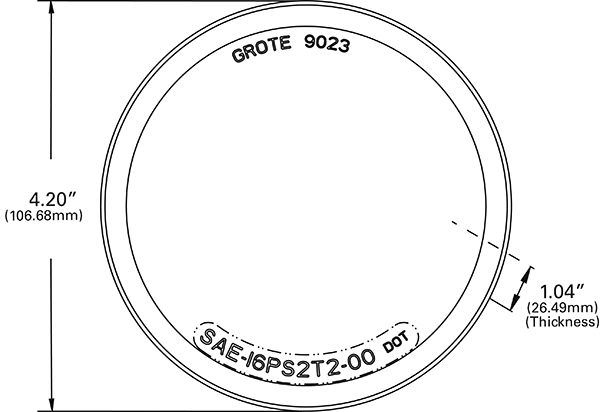 Stop/Tail/Turn Replacement Lens - Red  90232