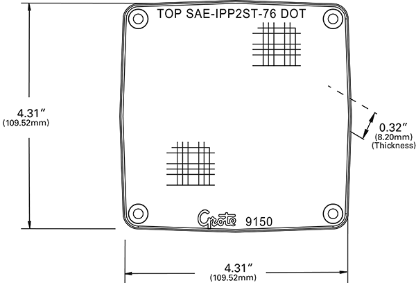 Stop/Tail/Turn Pedestal Replacement Lens - Amber  91503