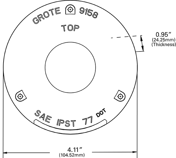 Stop/Tail/Turn Replacement Lens - Amber  91583
