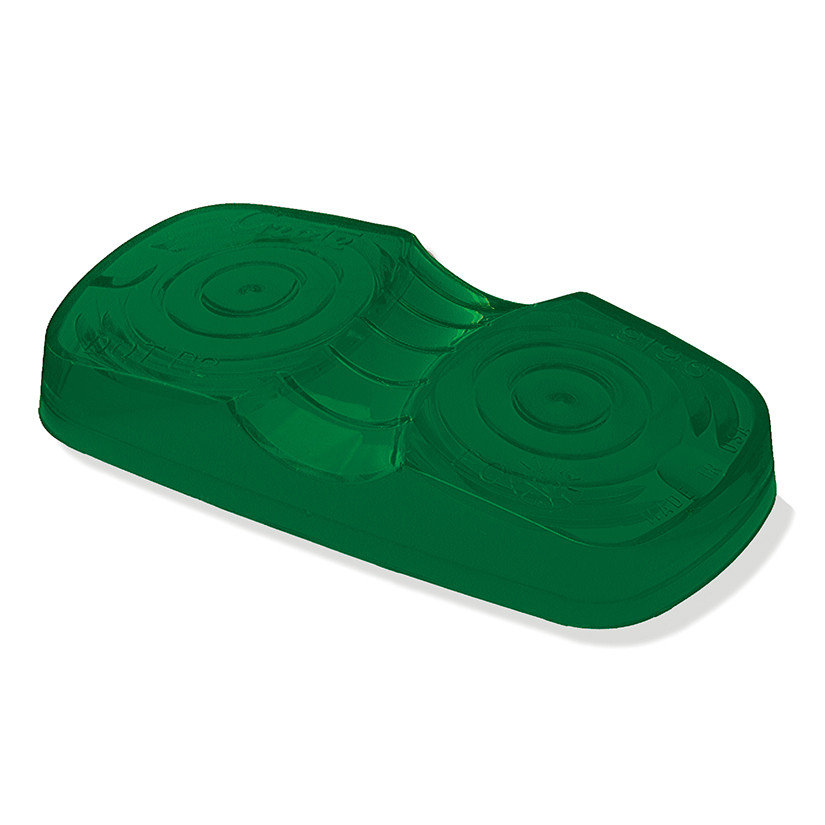 Clearance/Marker Two-Bulb Square Corner Replacement Lens - Green  91964