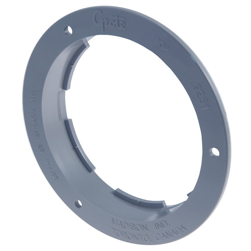 4" Round Lamp Theft Resistant Mounting Flange - Gray  92511