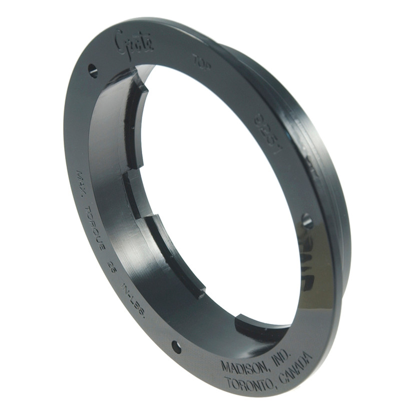4" Round Lamp Theft Resistant Mounting Flange - Black  92512