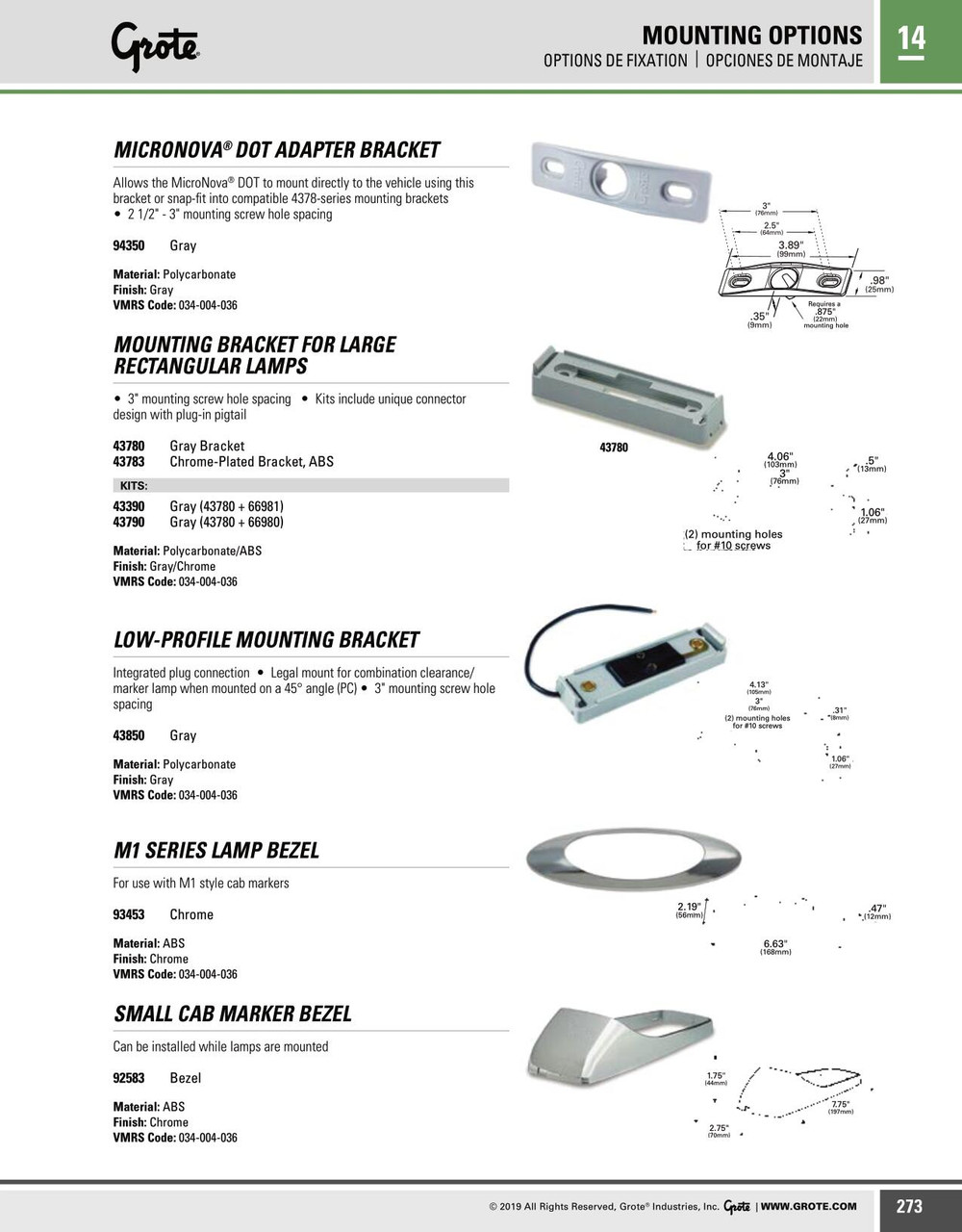 M1 Series Lamp Bezel - Chrome  93453