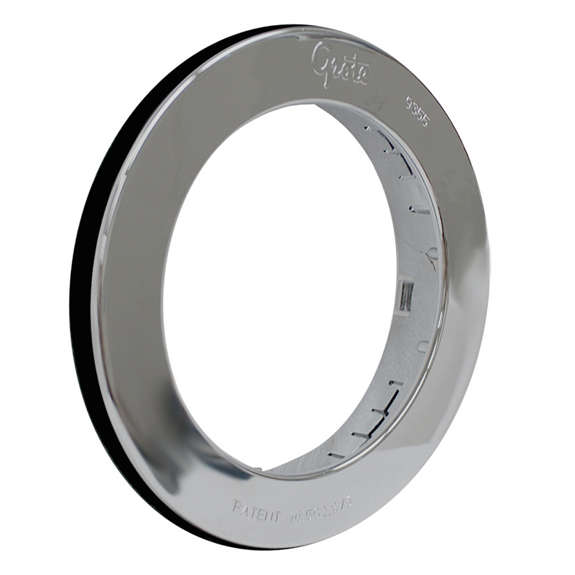 4" Round LED Lamp Snap-In Theft Resistant Mounting Flange - Chrome  93553