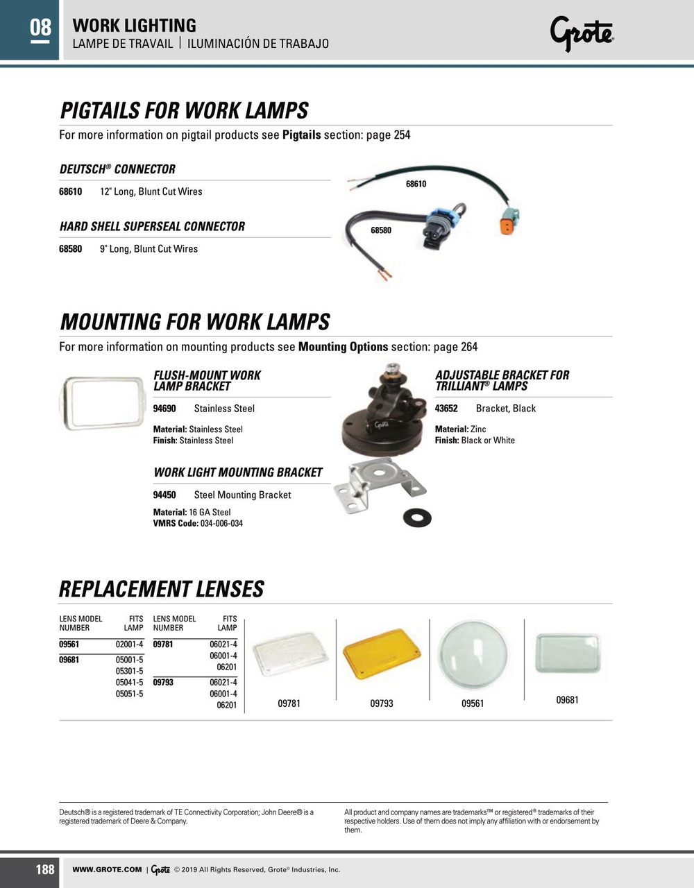 Work Lamp Mounting Bracket Work Lamp Mounting Bracket  94450