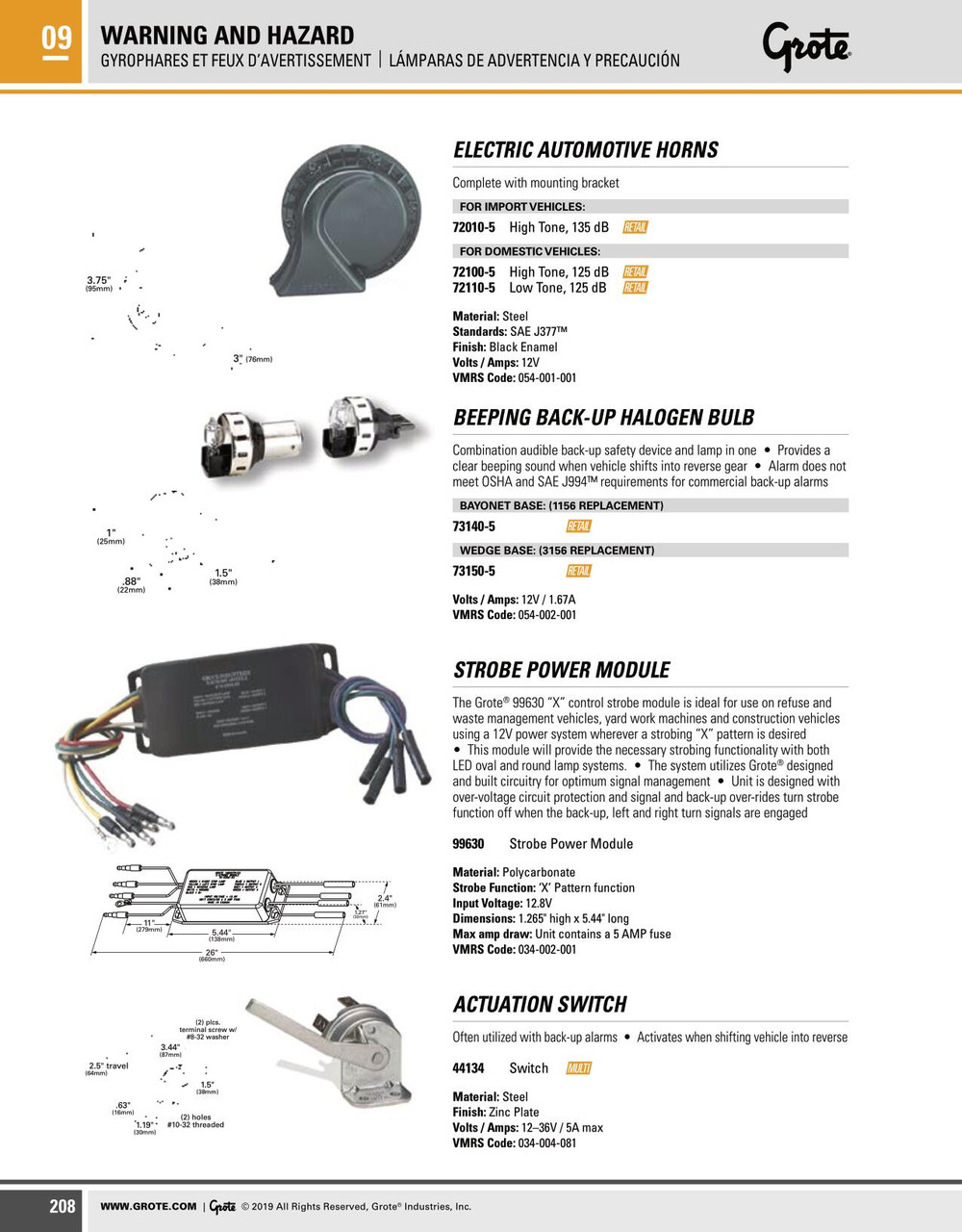 Alternating "X" Pattern LED Strobe Lamp Kit Strobe Power Module - Black  99630