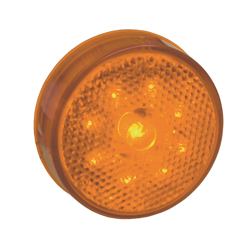 Hi Count® 2-1/2" LED Clearance/Marker Lamp w/Built-in Reflector - Amber  G1003
