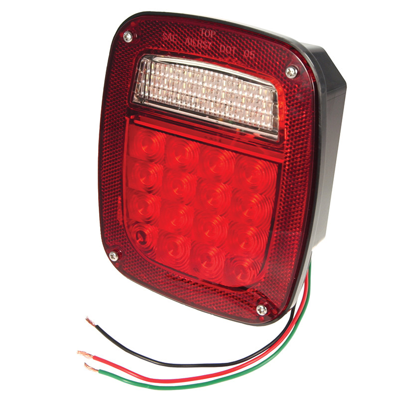 Hi Count® LED Stop/Tail/Turn Lamp Right Hand w/o Side Marker - Red/Clear  G5082