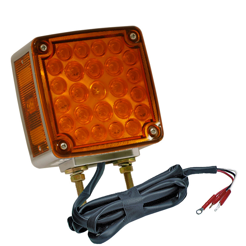 Hi Count® Double Faced LED Stop/Tail/Turn Lamp w/Side Marker Right Hand - Red/Amber  G5540