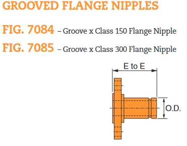 Fig. 7084 Grooved Flange Nipple Class 150 1-1/4"